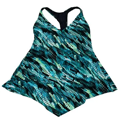 Magicsuit Womens Aquarius Taylor Swim Racerback Underwire Tankini Top Size 8 • $39.99