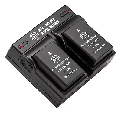 BM 2X EN-EL14a Batteries & Dual Charger For Nikon D3100 D3200 D3300 D3400 D3500 • $27.99