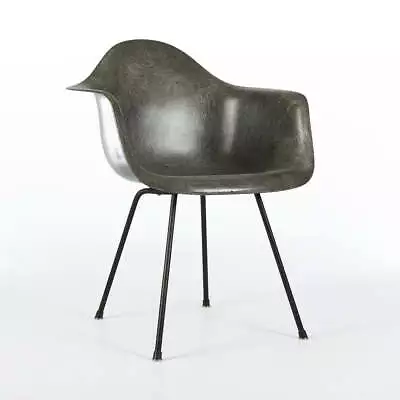 1st Generation Zenith Eames Elephant Grey Vintage Original DAX Arm Shell Chair • £2595