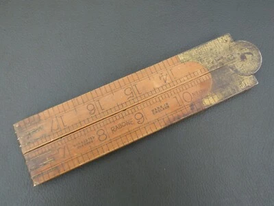 $12.53 • Buy Vintage Boxwood & Brass 4 Fold 24  Rule Ruler No 1380 By Rabone