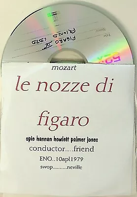 MOZART Le Nozze Di Figaro Live 10.4.1979 Friend 4-CD ALAN OPIE/EILENE HANNAN • £6.99