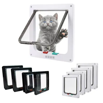 4-Way Lockable Magnetic Pet Cat Puppy Dog Safe Flap Door Frame Magnetic Lock • $12.95