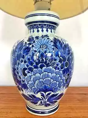 Mother's Day Delft Blue (Dutch) Antique/vintage Hand Made/painted Lamp 1800s • $115