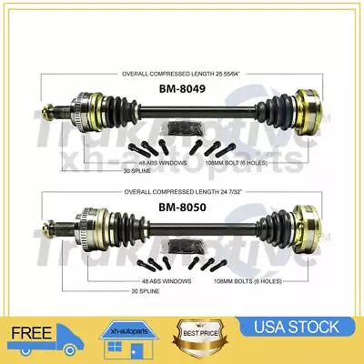 Fits 2001~2006 BMW M3 2X Rear Left Rear Right TrakMotive CV Axle Shaft • $269.06