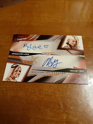 Angelina Love Velvet Sky 2010 Tristar Tna Xtreme Autograph Auto #d 67/99 Wwe Aew • $34.99