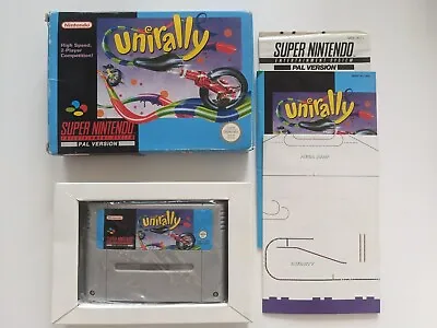 Unirally SNES. UK PAL BOXED COMPLETE • £45