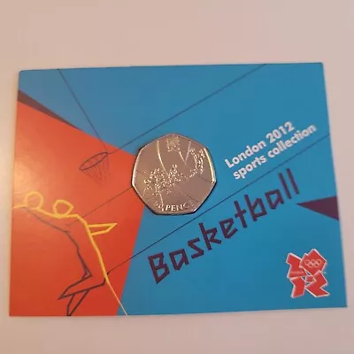 London 2012 Olympic Basketball 50p Carded Coin • £5