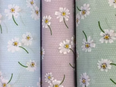 Daisy Polycotton 7 Colours 45  Wide Fabric By The Half Metre • £2