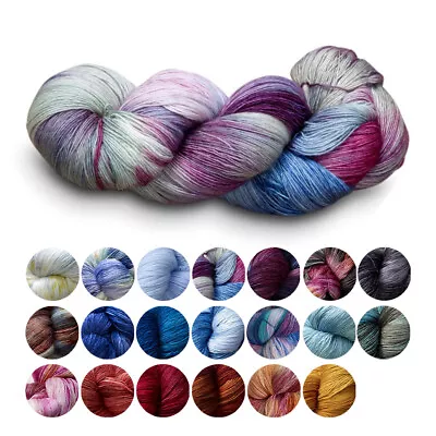 Manos Marina Wool Yarn Superwash Merino Hand Dyed 2 Ply Lace Knitting Crochet • £26.15