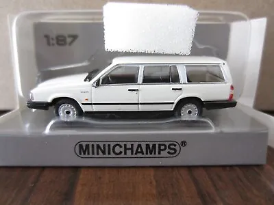 MINICHAMPS 171714 VOLVO 740GL (1986) WHITE - Model Is PLASTIC - HO Or 1:87 Scale • $22