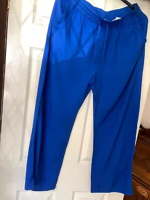 Zara Cobalt Blue Trousers Size Xl 16/18 Silky Fabric Immaculate Condition  • £3.20
