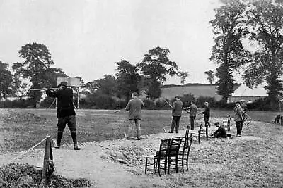 Clay Pigeon Shooting Olympic 1908 The Great Britain Team Shooting Old Photo • $9