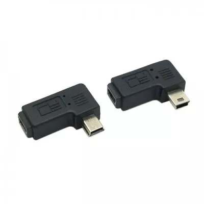 2pcs 90 Degree Left & Right Angled Mini Usb 5 Pin Male To Female Extension Adapt • $12.72