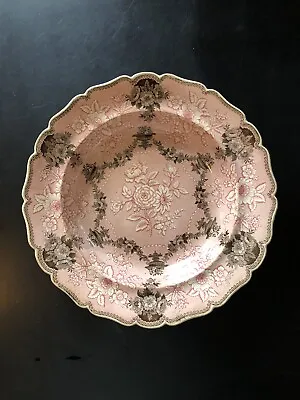 RARE Antique 1835  William Ridgeway & Son Pink Brown Transfer Ware Bowl • $175