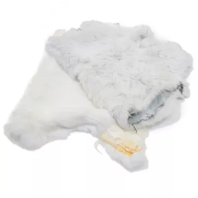 Genuine Craft Grade Soft White Rabbit Fur Pelt Used For Crafts From SLC 5 Pack • $42.95