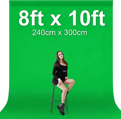  Photo Studio Green Screen Backdrop Stand Cotton Muslin Chromakey Background  • $87.97