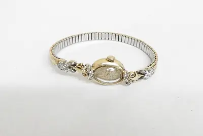 $499.99 • Buy Bulova 14k Yellow Gold 23 Jewel Lady Wrist Watch N2 1795 W/diamonds, Working.