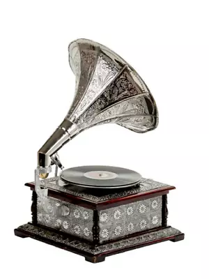 Vintage Style Brass HMV Gramophone Phonograph Record Wind Up Vinyl 78 Rpm Play • $627.48