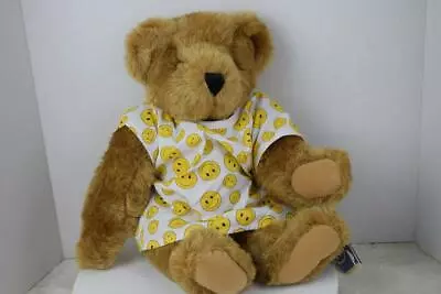 Vermont Teddy Bear Brown With Smiley Face Smock 14  NWT • $18