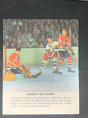 Ny Rangers Brad Rod Gilbert Vintage Cutout Photo Card 4 X5  Glenn Hall • $19.99