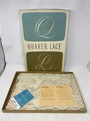Nos Vintage Quaker Lace Tablecloth Suburban Egyptian #800  54x70 • $75