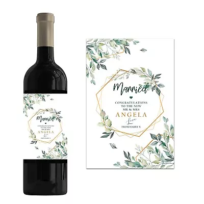 £2.99 • Buy Personalised Bottle Label Wedding Champagne Wine Prosecco  Congratulations