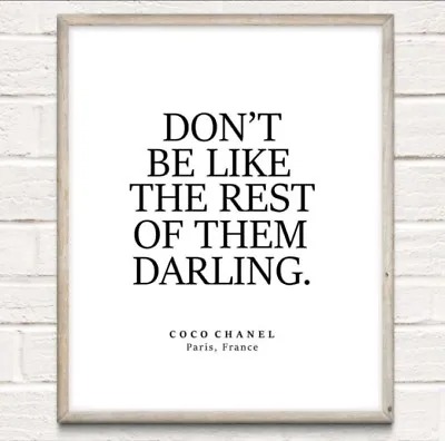 £3.84 • Buy Coco Chanel Rest Of Them Fashion Typography Print Poster Unframed Home Quote