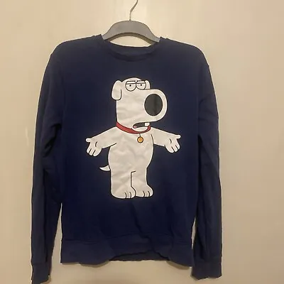 Family Guy Brian Blue Sweat Shirt Size M • £0.99