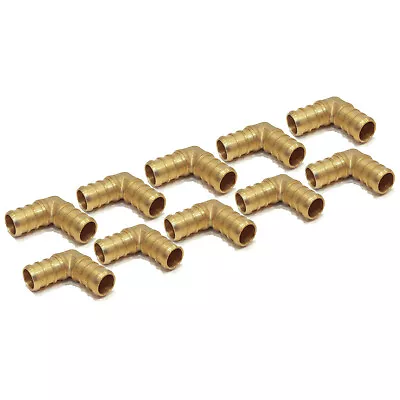 (10) New 1/2  X 1/2  PEX 90 DEGREE BRASS ELBOWS Fitting Barbed Coupler LEAD FREE • $8.49