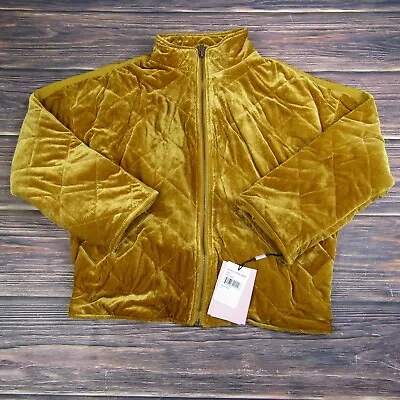Avec Les Filles NEW Womens Small Marigold Gold Full Zip Soft Jacket • $69.99
