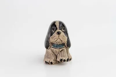 Vintage Artisan Crafted Miniature Clay Dog Figurine • $15.99