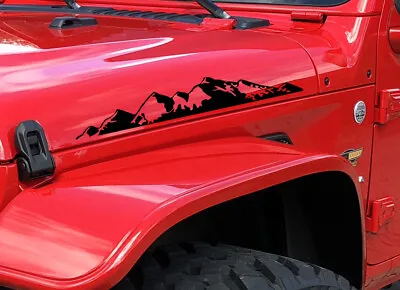 2 Mountains 3 Compatible Jeep WRANGLER Hood Decals Stickers Rubicon TJ JK CJ YJ  • $14.97