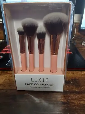 Luxie Rose Gold Face Complexion 4 Pc Brush Kit (nib) Msrp $60 !!!! • $9.99