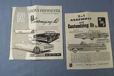 LOT Of 3 AMT Model INSTRUCTIONS ONLY ~ FORD 1959 Galaxie 1960 Sunliner & Falcon • $10