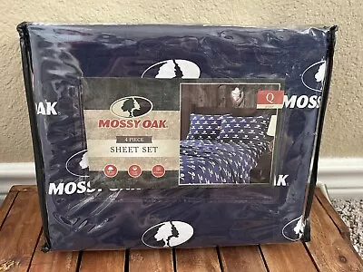 New Mossy Oak Queen Logo Print Sheet Set 4 Piece Set Queen Blue Mossy Oak  • $49.99