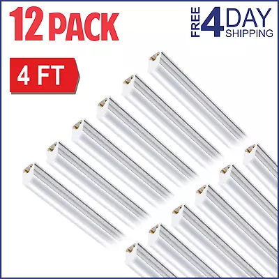 12-PACK T5 LED Linkable Shop Light 4FT Shop Light 6500K Daylight Ceiling Fixture • $88.59