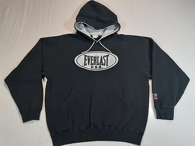 Men XL Vtg 90s EVERLAST Heavyweight Hoodie Sweatshirt USA • $79.95