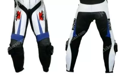 Suzuki GSXR Motorcycle Leather Racing Pants Motorbike Riding Pants • $214.99