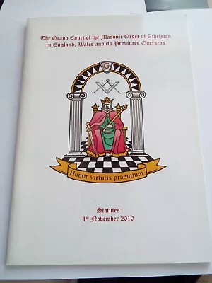 2010 STATUES Masonic Order Of Athelstan & Appendant Order Of The Scarlet Mantle • £17.99