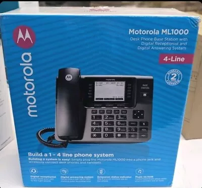 Motorola ML1000 4-Line Business Phone System With Voicemail - Black • $89