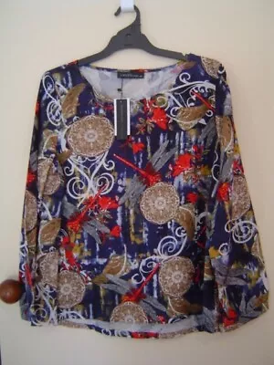 Quality Sue BNWT!! SMART PATTERNED ZANZEA L/sl TOP Plus Size 2XL/16 • $15.95