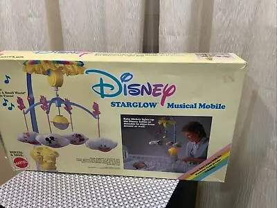 Vintage Disney 1989 STARGLOW Musical Crib Mobile - New • $59.88