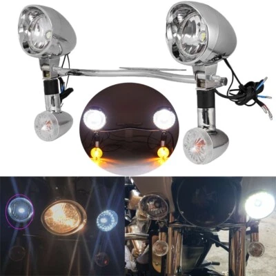 $79.99 • Buy Passing Fog Turn Signals Light Bar For Yamaha Vstar 950 1100 1300 Classic Tourer