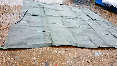 Tarpaulin Cotton  Canvas Heavy Duty Strong Cover Military Grade Size 15FT X 15FT • £179.99