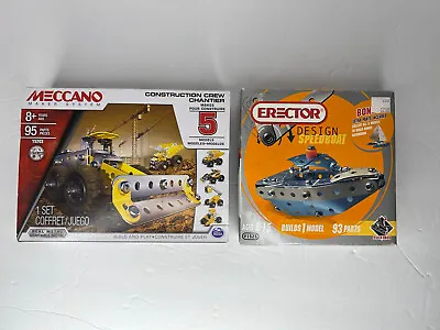 Meccano/Erector 2 Sets Lot: 15203 Construction Crew - 1525 Design Speedboat -New • $25