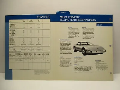 $8.99 • Buy 1991  Chevy Corvette Dealer  Brochure Parts Gas Sign Race Vintage Engine