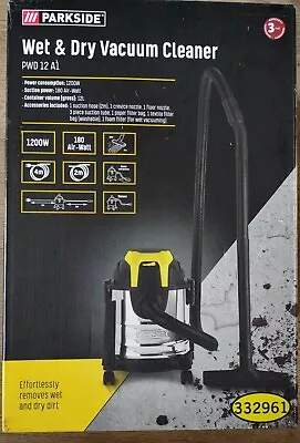 £79.96 • Buy Parkside Wet & Dry Vacuum Cleaner 12L 1200W PWD 12 A1 New Boxed Unused