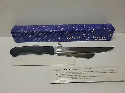 ROYALE Adjustable Slicer VTG Stainless Cheese Bread Serrated Knife New IN BOX • $10