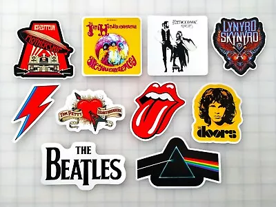 Classic Rock Vinyl Sticker Lot (10 Stickers) Set 1 Metal Roll Vintage Hard Punk • $12.99