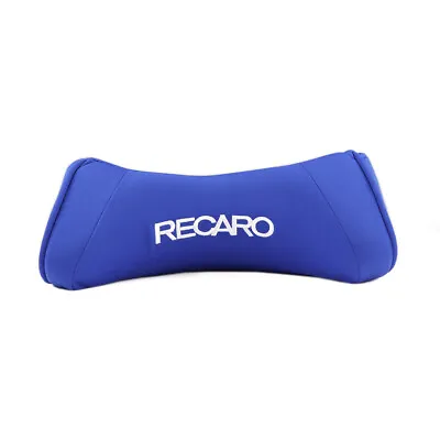 $21.50 • Buy 1pcs Blue RECARO Memory Cotton Pillow Seat Support Headrest Cushion Neck Rest